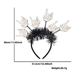 Skeleton Хэллоуин тема блестящий пластиковый ободок для волос, для украшения вечеринок, Скелет руки, 280x315 мм