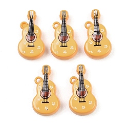 Светло-хаки Выпечки окрашены подвески из сплава, гитарные прелести, светлый хаки, 18.5x10x5 мм, отверстие : 1.2 мм