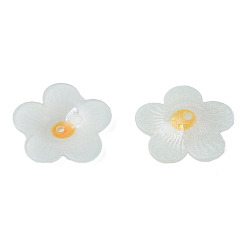 Bleu Clair Des perles en plastique, fleur, bleu clair, 19x19.5x3mm, Trou: 1.2mm
