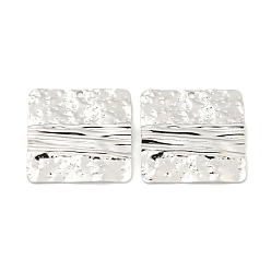 Нержавеющая Сталь Цвет Не тускнеющие 304 подвески из нержавеющей стали, , квадратный шарм, цвет нержавеющей стали, 28x28x2 мм, отверстие : 2 мм