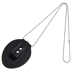 Черный Держатель для значка из коровьей кожи, с шариковой цепью сплава, чёрные, 495 мм