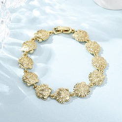 Настоящее золото 18K Латунные браслеты с микропаве из прозрачных кубических цирконий для женщин, долговечный, стойки покрытие, без свинца и без кадмия, реальный 18 k позолоченный, 7-5/8 дюйм (19.5 см)