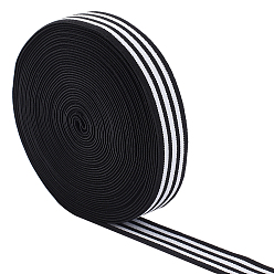 Black 9.4 Yards Flat Elastic Band, For Clothing, Garment Accessories, Black, 25mm