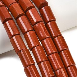 Красный Камень Натуральные красные яшмы бусы пряди, класс А, колонка, 16x11 мм, отверстие : 1 мм, около 24 шт / нитка, 14.96'' (38 см)