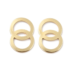 Echt 18 k vergoldet Umweltfreundliche Messinggliederringe, cadmiumfrei und bleifrei, Runde, echt 18 k vergoldet, 12x8x0.8 mm, Innendurchmesser: 5.5x3 mm
