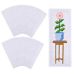 Белый Хлопковые закладки для книг, прямоугольные, белые, 190x70x1 мм, 20 шт / комплект