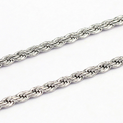 Нержавеющая Сталь Цвет Устойчивые к потускнению 304 тросовые цепи из нержавеющей стали, цвет нержавеющей стали, 2x0.4 мм