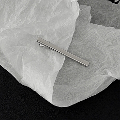 Платина Металлические заколки для волос из кожи аллигатора, платина, 58 мм