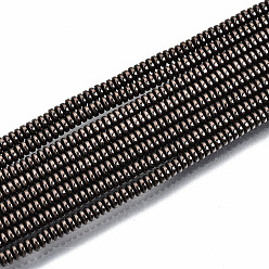 Кокосово-Коричневый Гальванизировать немагнитных синтетический гематит бисер пряди, Плоский круглый / диск, кокосового коричневый, 2x1 мм, отверстие : 0.8 мм, около 450~456 шт / нитка, 15.75 дюйм ~ 15.94 дюйм (40 см ~ 40.5 см)