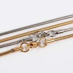 (52) Непрозрачная лаванда 304 изготовление колье "змейка" из нержавеющей стали, с карабин-лобстерами , разноцветные, 19.7 дюйм (50 см)