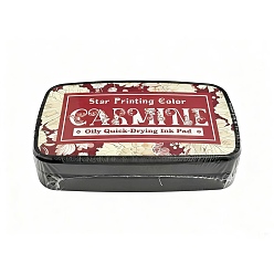 Красный Наборы штампов для пальчиковых чернильных подушечек, для ребенка поделки из бумаги художественное ремесло, скрапбукинга, прямоугольные, красные, 55x95x22 мм