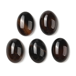 Black Agate Natural Black Agate Cabochons, Dyed & Heated, Oval, 14x10x4.5mm