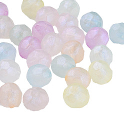 Mixed Color Transparent Acrylic Beads, Glitter Beads, Round, Mixed Color, 10x9.5x9.5mm, Hole: 1.8mm, about 970pcs/500g