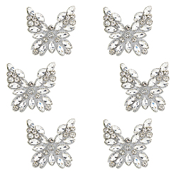 Кристалл 6 шт. стеклянные вискозные аксессуары украшения аксессуары, бабочка, кристалл, 63x65x6 мм