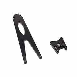 Black Plastic Photo Frame Bracket, Devetail Display Photo Holder, Black, 32x32x8mm, Hole: 5.5mm