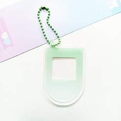 Arch Постепенный акриловый диск кулон брелок заготовки, с шаровыми цепей, арочный узор, 5~10 см