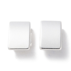 Посеребрённый Латунь Смотреть полоса застежками, без кадмия и без свинца, прямоугольные, 925 серебро покрытием, 10x7x5 мм