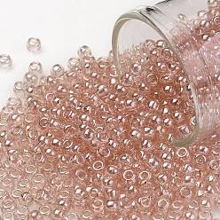 (631) Light Rosaline Transparent Luster Тохо 8/0 круглые бусины, японский бисер, (631) светло-розалиновый прозрачный блеск, 8/0, 3 мм, отверстие : 1 мм, Около 222 шт / 10 г