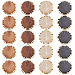 (52) Непрозрачная лаванда 20 шт. 4 цвета 1 кнопки из цинкового сплава с отверстием, плоско-круглые, разноцветные, 15 мм, 5 шт / цвет