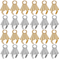 (52) Непрозрачная лаванда 100шт. 2 цвета нержавеющая сталь ледорубы зажимные скобы, золотые и нержавеющая сталь цвет, 8x3x7.5 мм, отверстие : 1.5 мм, штифты : 0.9 мм, 50 шт / цвет