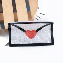 Белый Заколки для волос из пвх, аксессуары для волос для женщин и девочек, белые, 76x42x41 мм