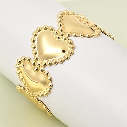 Настоящее золото 18K Браслеты-манжеты в форме сердца из латуни для женщин, стойки покрытие, долговечный, без свинца и без кадмия, реальный 18 k позолоченный, внутренний диаметр: 2.13~2.20x2.09~2.13 дюйм (5.4~56x53~54 см)