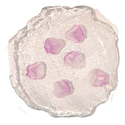 Сливовый Прозрачные подвески-лэмпворк ручной работы, Petaline, слива, 15 мм