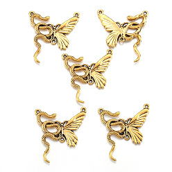 Античное Золото Сплав ссылки люстра компонент, бабочка, античное золото , 28x26 мм, отверстие : 1 мм