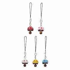 (52) Непрозрачная лаванда Стеклянные бусины мобильные ремни, гриб, разноцветные, 9.2 см