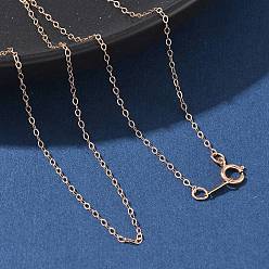 Покрыть Розовое Золото Латунные ожерелья из цепочек для женщин и мужчин, настоящее розовое золото заполнено, 16.22 дюйм (41.2 см)