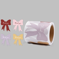 Bowknot 120шт рулон наклеек, самоклеящиеся бумажные наклейки, для партии, декоративные подарки, бантом, 60x50x0.1 мм