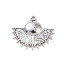 Нержавеющая Сталь Цвет Не тускнеющие 304 подвески из нержавеющей стали, фанатские прелести, цвет нержавеющей стали, 18x21x2.5 мм, отверстие : 1.6 мм