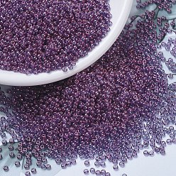 (RR312) Amethyst Gold Luster MIYUKI Round Rocailles Beads, Japanese Seed Beads, (RR312) Amethyst Gold Luster, 11/0, 2x1.3mm, Hole: 0.8mm, about 1100pcs/bottle, 10g/bottle