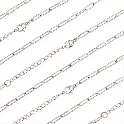 Нержавеющая Сталь Цвет 10 шт. 667 цепочки-скрепки из нержавеющей стали, цвет нержавеющей стали, 17.64 дюйм (44.8 см)