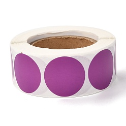 Фиолетовый Самоклеящиеся чистые круглые бумажные подарочные бирки наклейки, клейкие этикетки, для праздничного, свадебные подарки, фиолетовые, 2.5 см