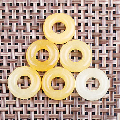 Topas Jade Natürliche Topazjade Anhänger, Donut Charms, 20 mm, Innendurchmesser: 8 mm