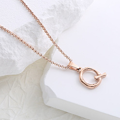 Letter Q Ожерелья с подвесками из нержавеющей стали с буквами для женщин и мужчин, розовое золото , Буква Q