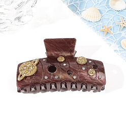 Розово-Коричневый Акриловые заколки для волос с узором в виде когтей, аксессуары для волос для женщин и девочек, розово-коричневый, 50x105 мм