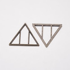 Античная Бронза Сплав филигранной столяры, треугольные, античная бронза, 20x23x1 мм