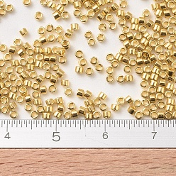 (DB0031) 24kt Gold Plated MIYUKI Delica Beads, Cylinder, Japanese Seed Beads, 11/0, (DB0031) 24kt Gold Plated, 1.3x1.6mm, Hole: 0.8mm, about 20000pcs/bag, 100g/bag