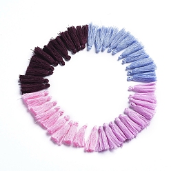 Фиолетовый Подвески с кисточками из поликоттона (полиэстер, хлопок) для изготовления ювелирных изделий, фиолетовые, 28~34x5 мм, о 40 шт / комплект