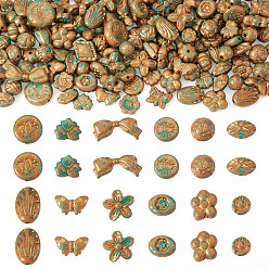 Mixed Shapes 100g непрозрачные акриловые бусины, с блеском порошок, разнообразные, 7.5~21.5x7.5~29x4~9 мм, отверстие : 1.2~2.5 мм