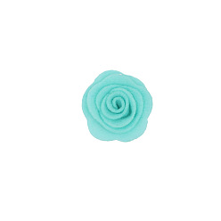Aquamarine Non-woven Fabrics Cabochons, for Garment Accessory, Flower, Aquamarine, 40mm