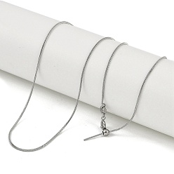 Нержавеющая Сталь Цвет 201 нержавеющей стали круглого змея цепи ожерелья, регулируемые слайдер ожерелья для женщин и мужчин, не тускнеет, цвет нержавеющей стали, 19.69 дюйм (50 см)