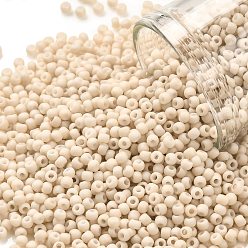 (763) Opaque Pastel Frost Apricot TOHO Round Seed Beads, Japanese Seed Beads, (763) Opaque Pastel Frost Apricot, 11/0, 2.2mm, Hole: 0.8mm, about 1110pcs/bottle, 10g/bottle