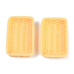 Champagne Gold Кабошоны из смолы из ротанговой корзины, шампанское золото, 36x24x8 мм