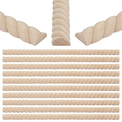 Navajo White 25Pcs Wood Ceiling Molding, Wall Trim for Furniture, Door, Wardrobe, Home Decor, Navajo White, 400x20x9.5mm