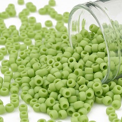 (44F) Opaque Frost Sour Apple Круглые бусины toho, японский бисер, (44 f) непрозрачное морозное кислое яблоко, 8/0, 3 мм, отверстие : 1 мм, Около 1110 шт / 50 г