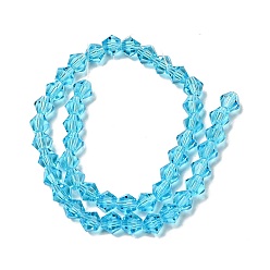 Mixed Color Imitation Austrian Crystal 5301 Bicone Beads, Faceted Glass Beads Strands, Mixed Color, 6x6mm, Hole: 1.2mm, about 47~48pcs/strand, 10.24 inch~10.43 inch(26~26.5cm)
