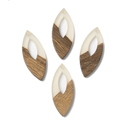 Верблюжий Светящийся в темноте кулон из дерева и смолы, Очарование лошадиных глаз, верблюжие, 38x16x3 мм, отверстие : 2 мм